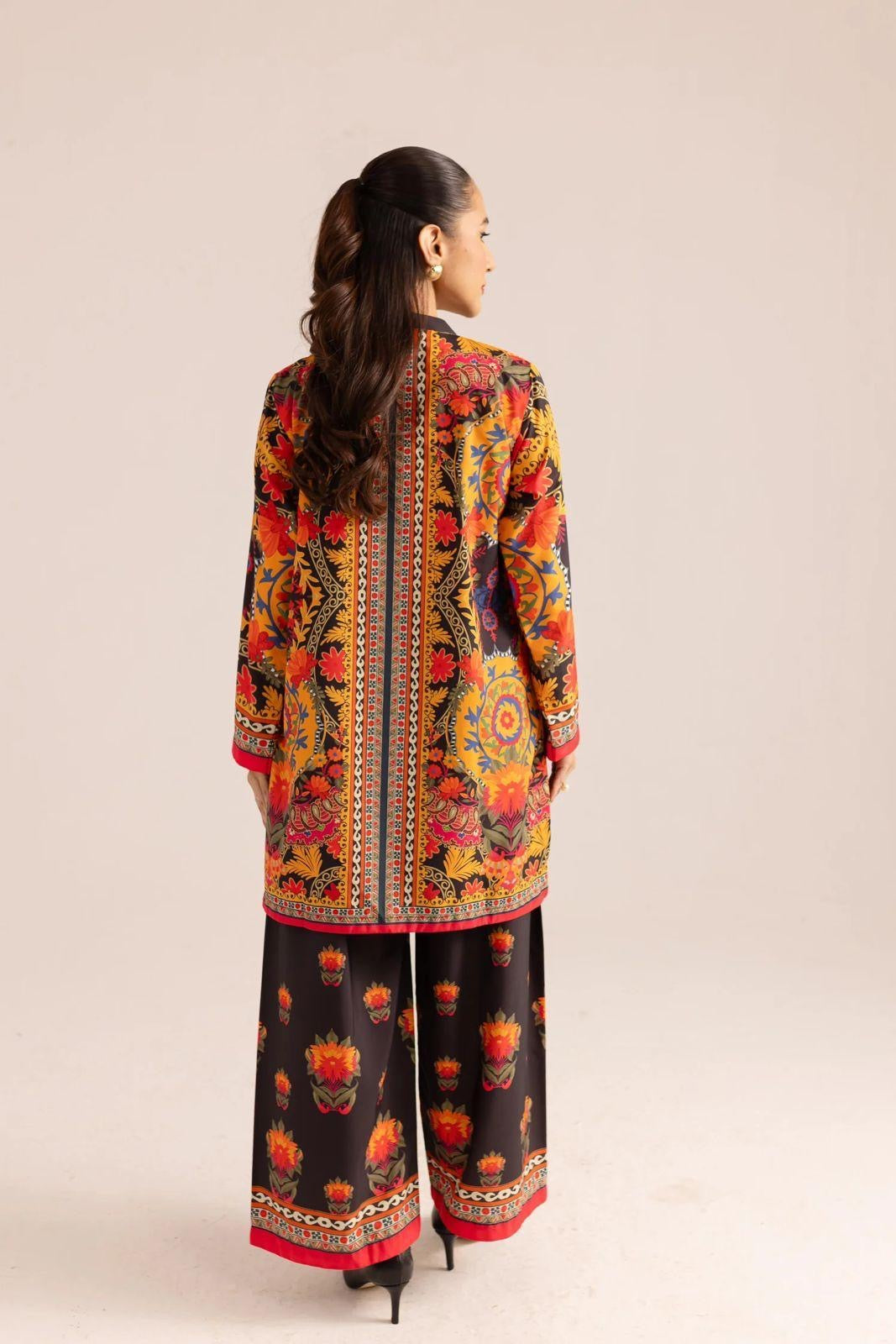 Women’s stitched printed shirts and trousers- 2 pcs